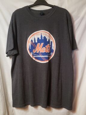 Mets Graphic Tee - Charcoal Crew Neck Men's Shirt
